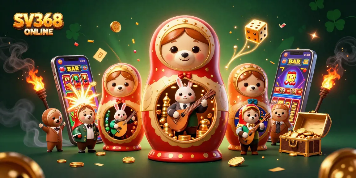 Experience exciting gameplay with SV368 ONLINE's thrilling casino activities featuring colorful characters and vibrant scenes.