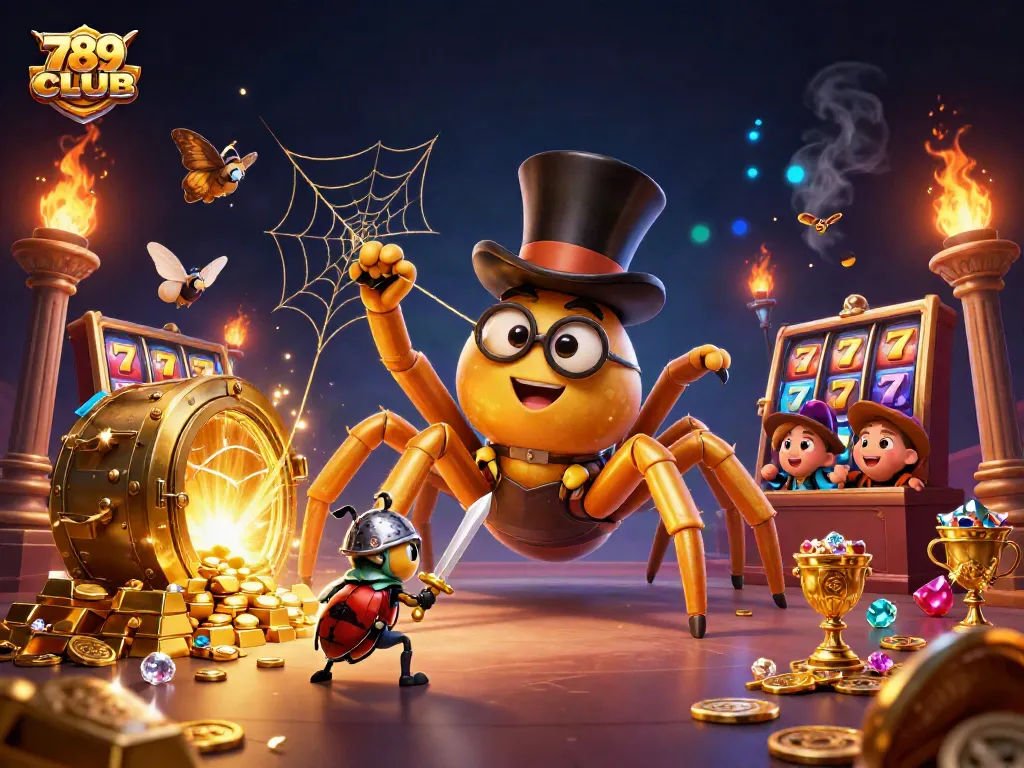 Engage in thrilling gameplay at 789CLUB with a vibrant casino scene featuring mystical characters.